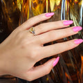 Caleums Sunlit Flare yellow sapphire ring, additional worn view