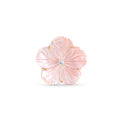 Pink mother-of-pearl Blossom Diamond Ring with lab-grown diamond detail on a white background