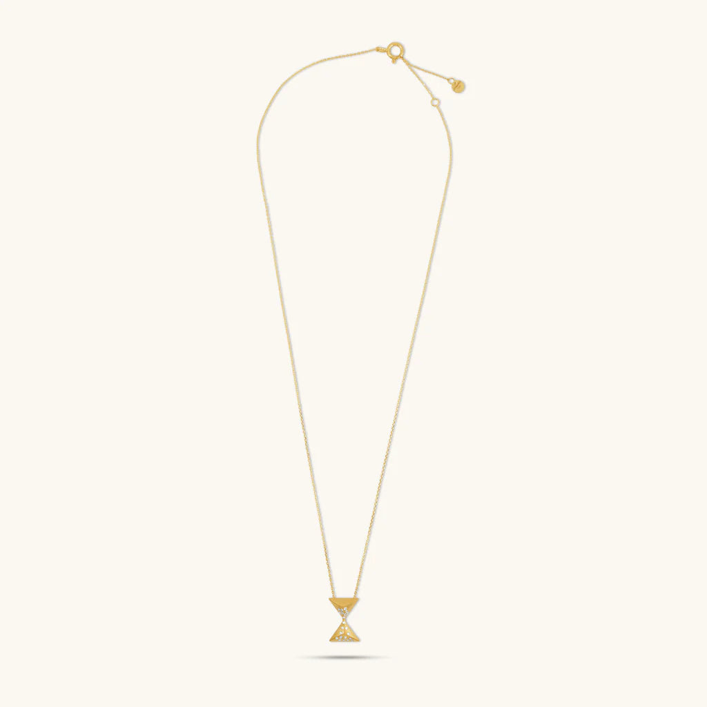 Hourglass Turning Point Diamond Necklace