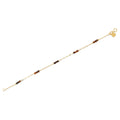 18k gold link chain bracelet with tigereye beads, additional view