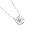 18k white gold pendant necklace with diamonds, additional view