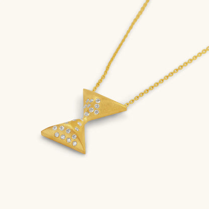 Hourglass Turning Point Diamond Necklace