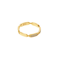 18k gold ring with diamonds and white enamel, additional view