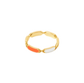 18k gold ring with rotating multi-colored enamel design, additional view