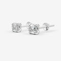 4.04ct Cushion Lab-Grown Diamond Earrings — white gold detail view