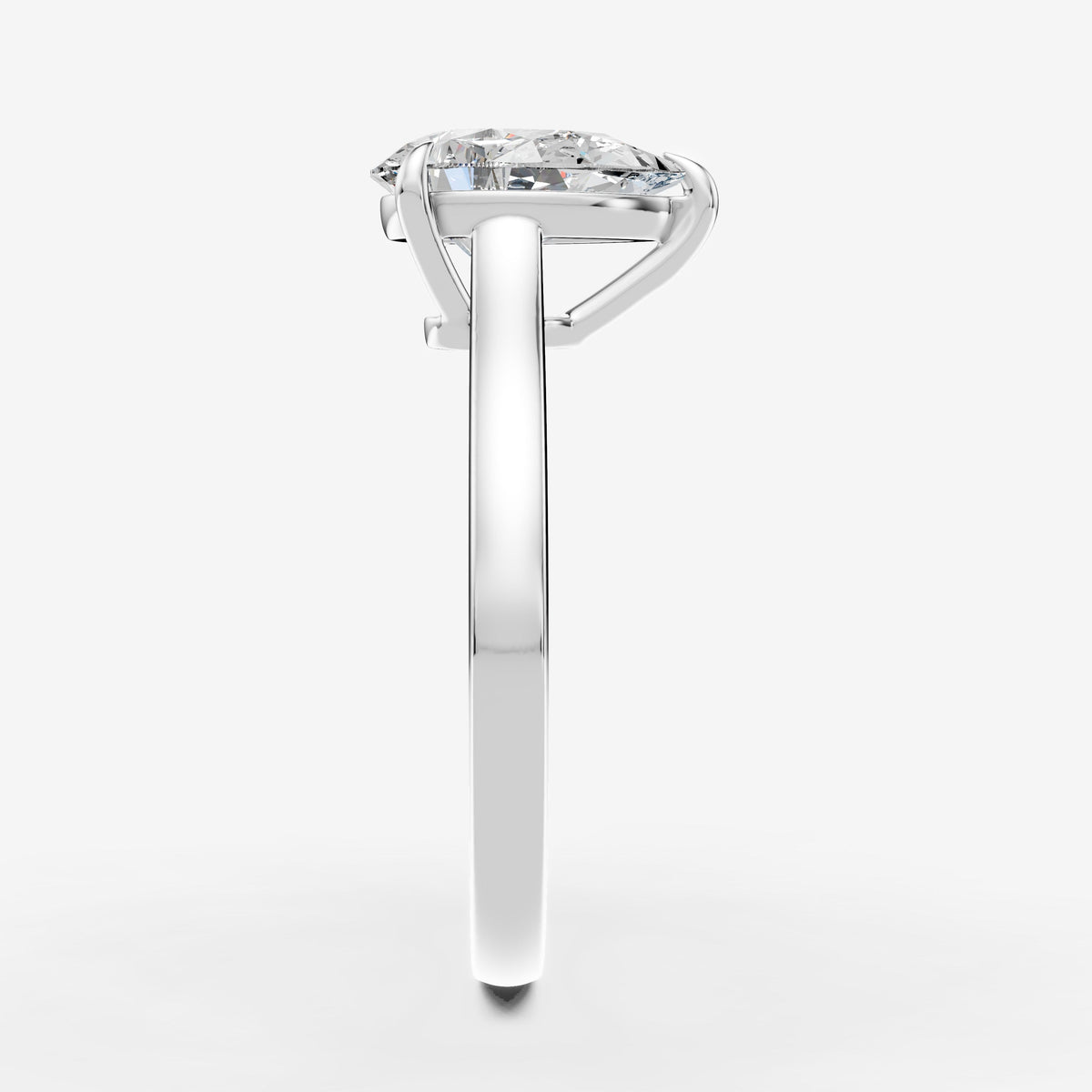 2.07ct Pear Lab-Grown Diamond Ring — white gold detail view