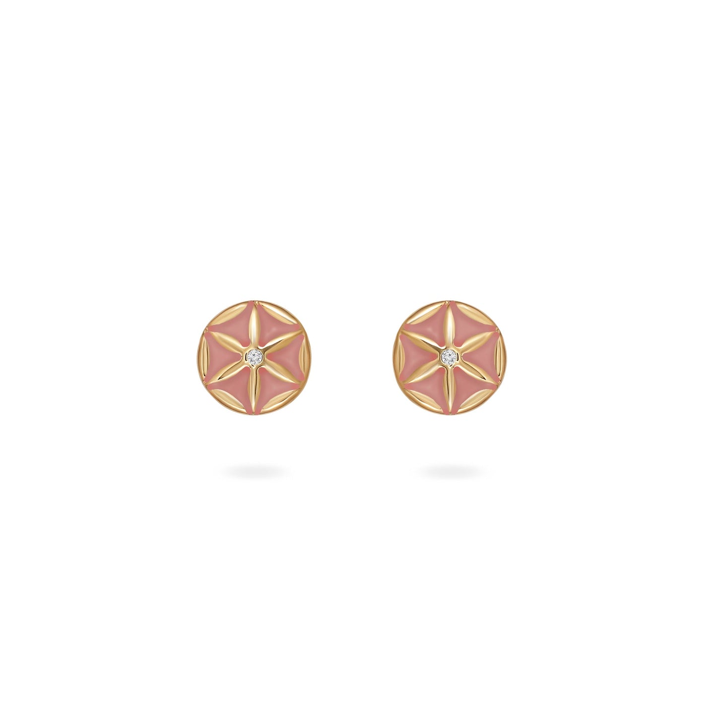 7LEAVES Flower of Elements earrings on a white background, alternate view 3