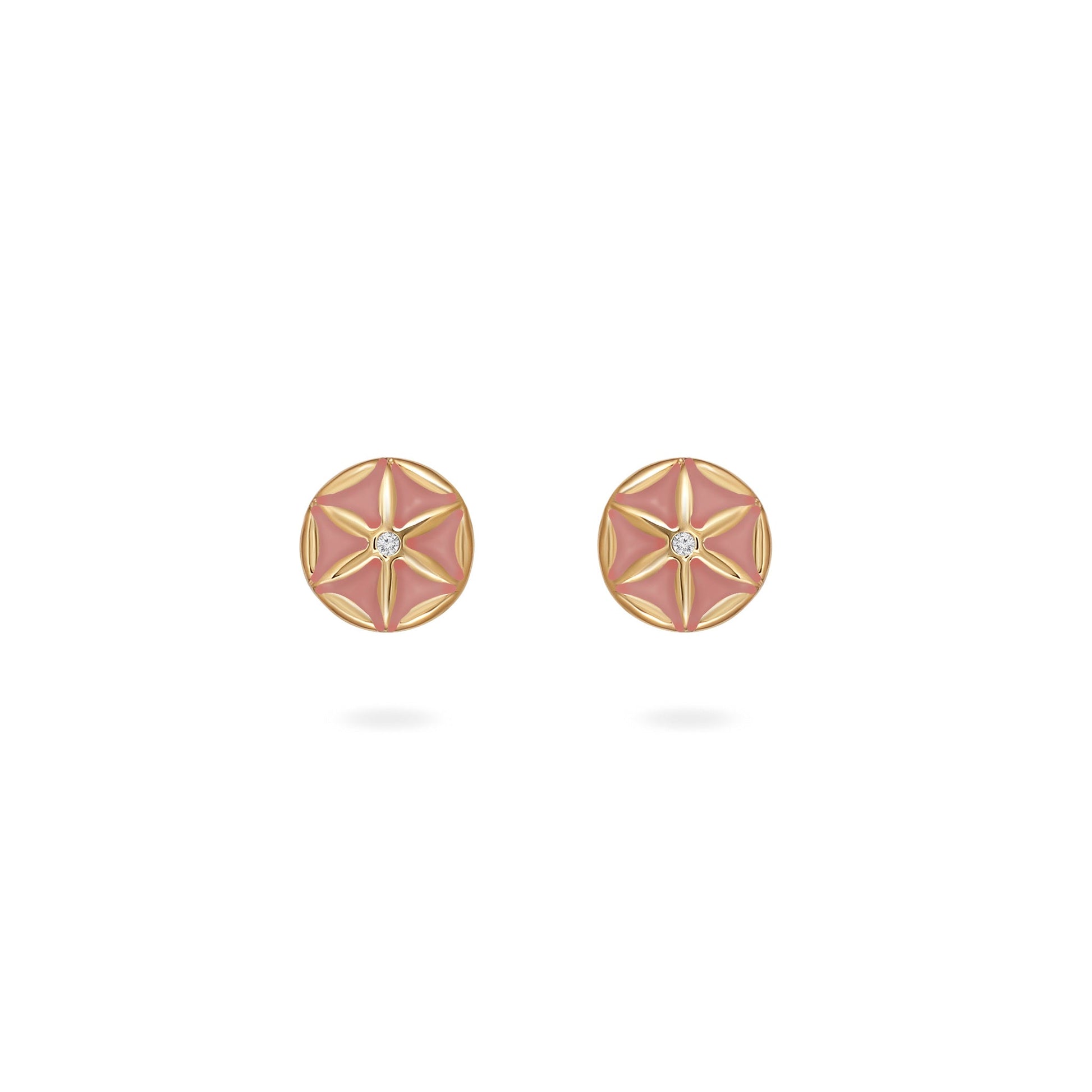 7LEAVES Flower of Elements earrings on a white background, alternate view 3