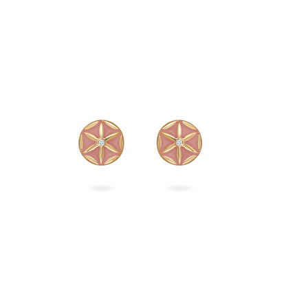 7LEAVES Flower of Elements earrings on a white background, alternate view 3