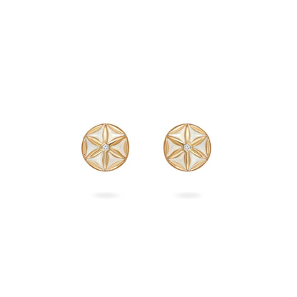 7LEAVES Flower of Elements earrings on a white background, alternate view 4