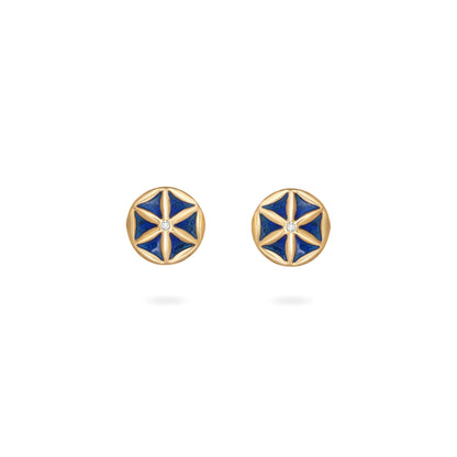 7LEAVES Flower of Elements earrings on a white background, alternate view 5