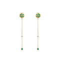 7LEAVES Palimpsest yellow gold earrings on a white background, alternate view