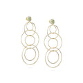 7LEAVES Unlock rose gold earrings on a white background, alternate view