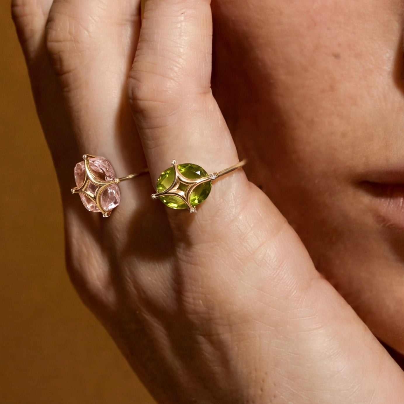 Gold ring with stone