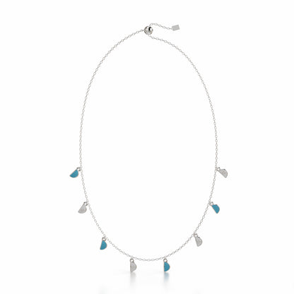 Amara Charm Pendant Necklace - White Gold