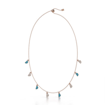 Amara Charm Pendant Necklace - Rose Gold