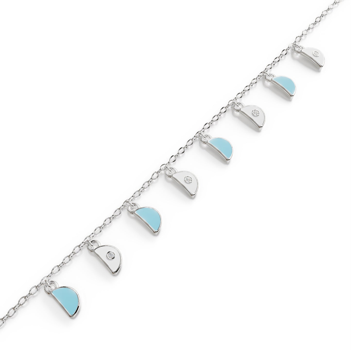 Amara Charm Bracelet - White Gold