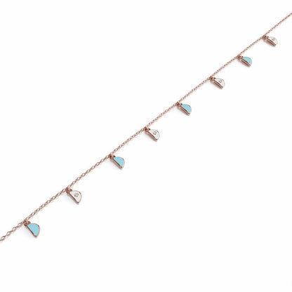 Amara Charm Pendant Necklace - Rose Gold