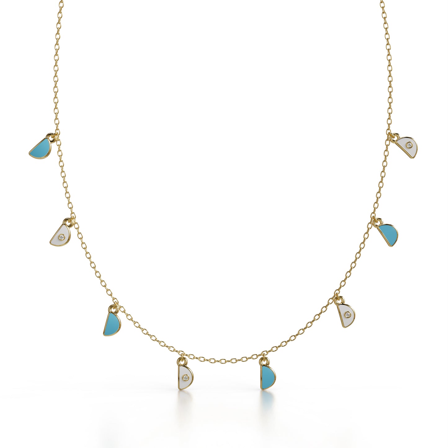 Amara Charm Pendant Necklace - Yellow Gold