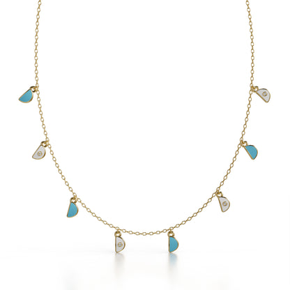 Amara Charm Pendant Necklace - Yellow Gold