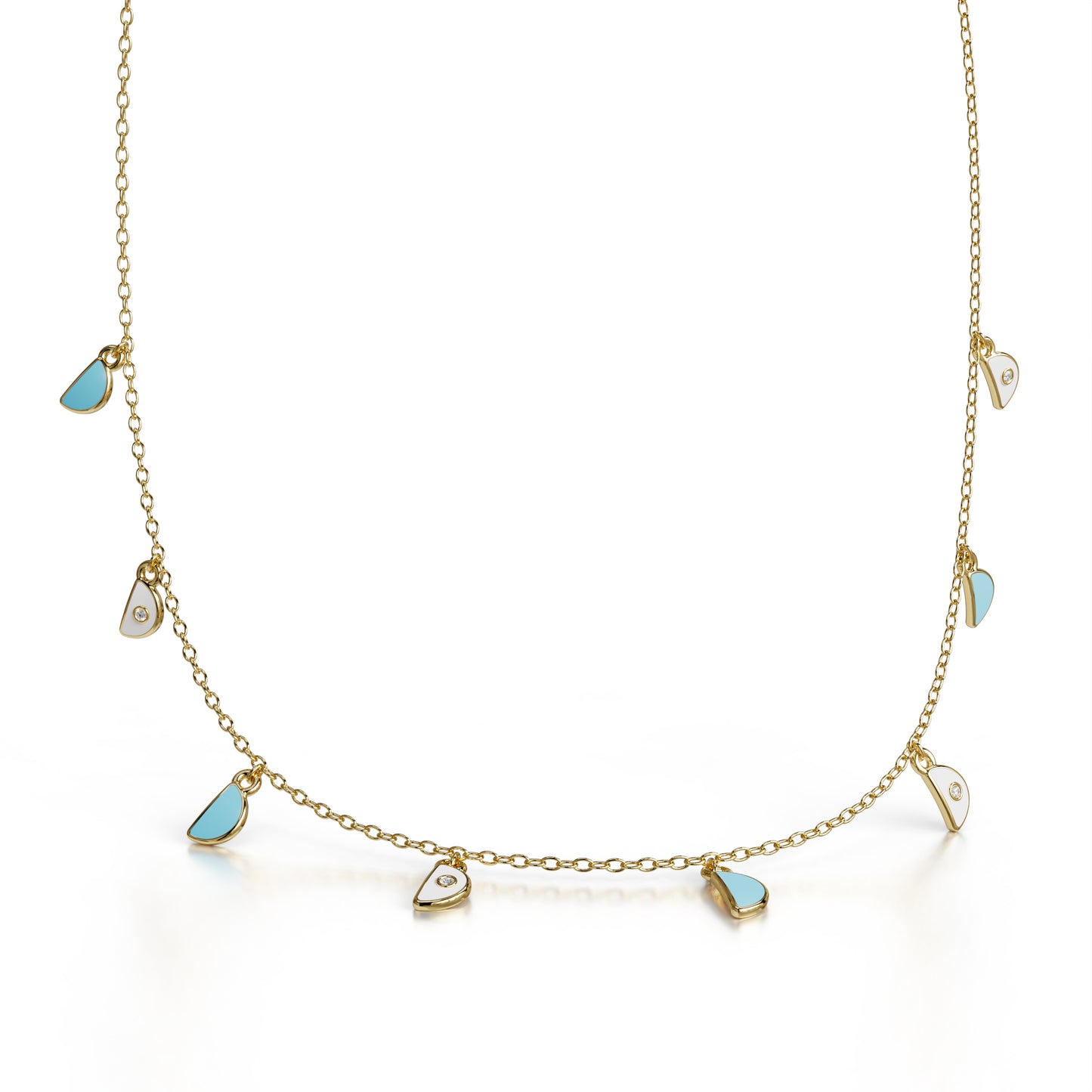 Amara Charm Pendant Necklace - Yellow Gold