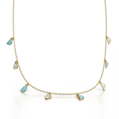 Amara Charm Pendant Necklace - Yellow Gold