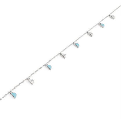 Amara Charm Pendant Necklace - White Gold