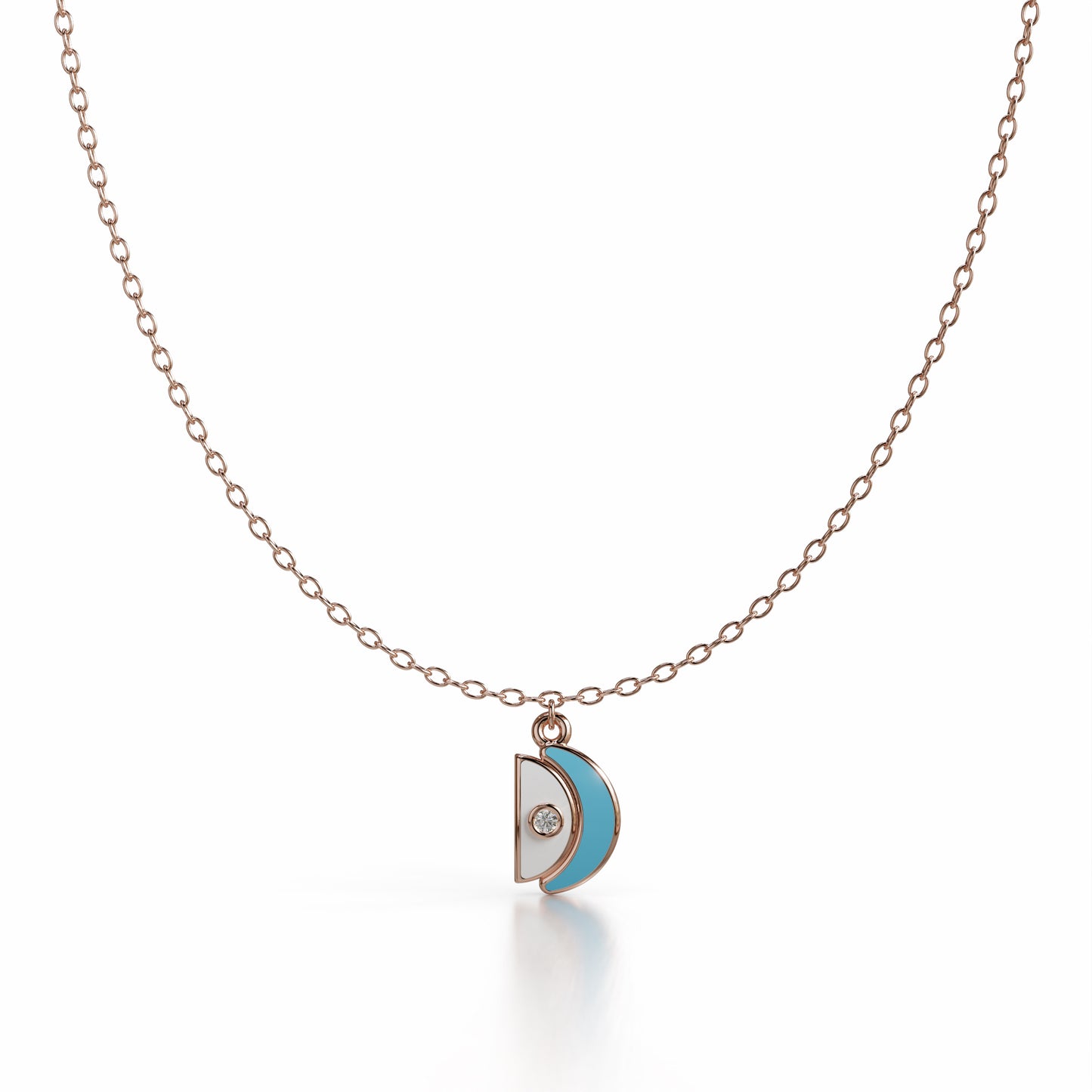 Amara Pendant Necklace - Rose Gold
