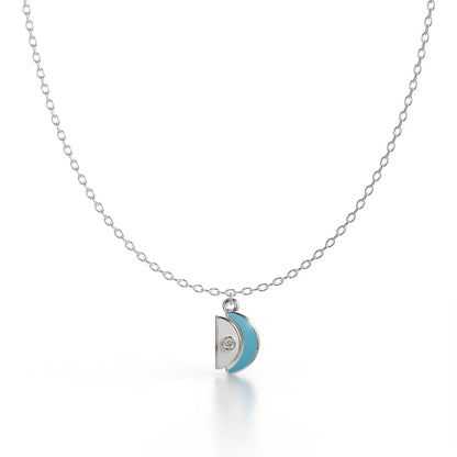 Amara Pendant Necklace - White Gold