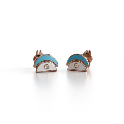Amara Stud Earrings - Rose Gold