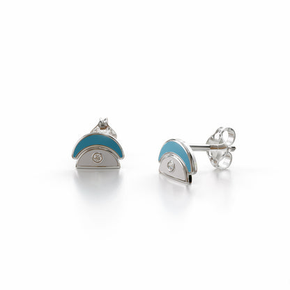Amara Stud Earrings - White Gold