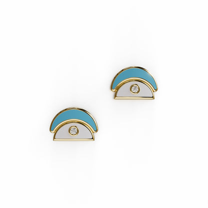 Amara Stud Earrings - Yellow Gold