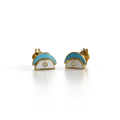 Amara Stud Earrings - Yellow Gold