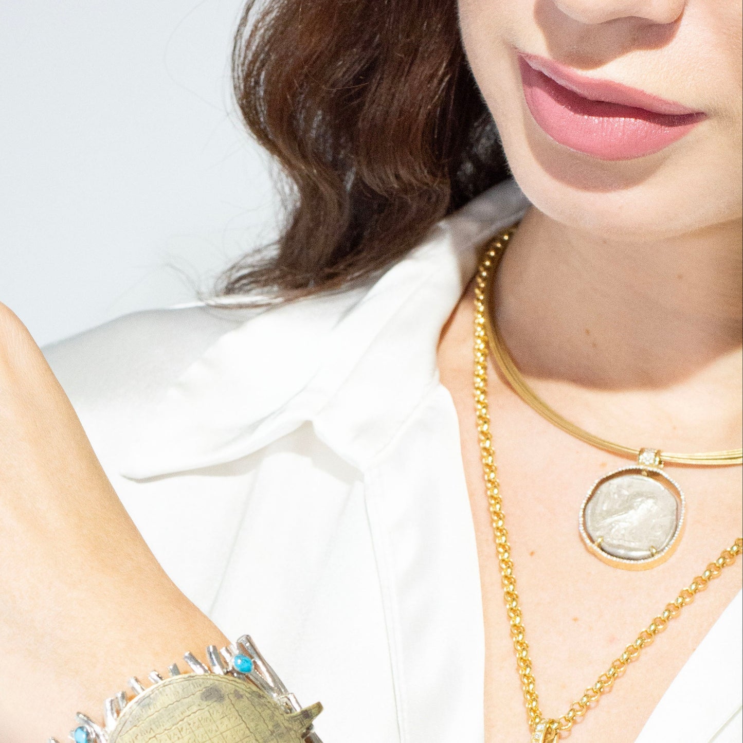 Athena & Owl Diamonds Pendant