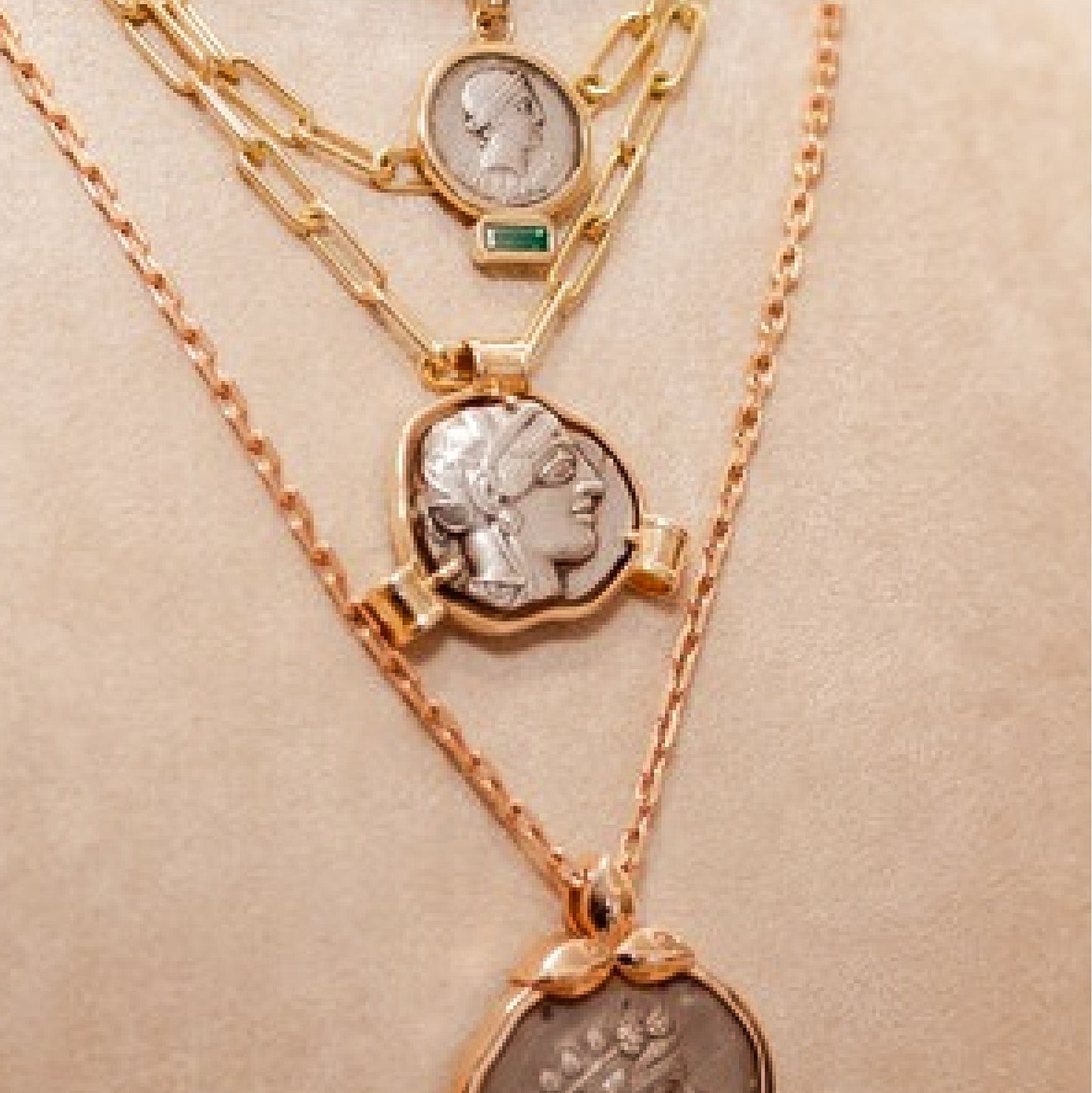 Athena & Owl Gold Pendant