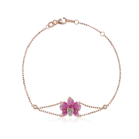 Sapphire Orchid Bracelet