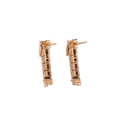 Caterpillar earrings on a white background