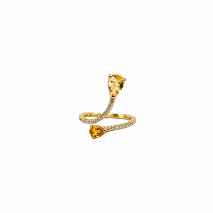 Citrine & Diamond Ring