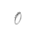 18k white gold ring with screw-inspired design and diamonds