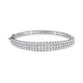 White Drop Dune Three Row Bangle in 18K white gold alternate product view
