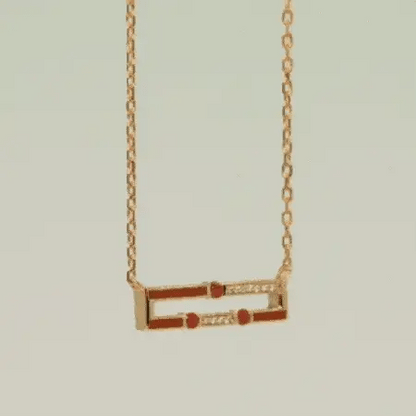 Versa Mini Emerald & Ruby Reversible Necklace