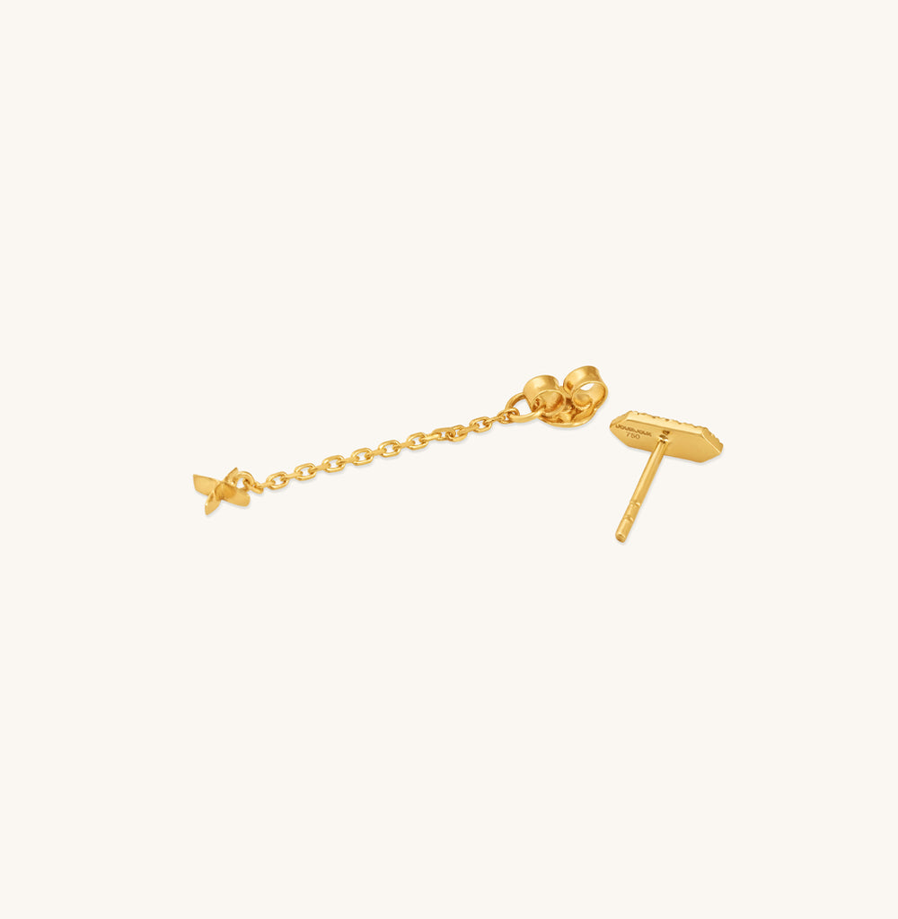 Facets X Full Diamond Ear Jacket Studs