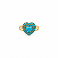 18k gold ring with turquoise (fairouz) stone