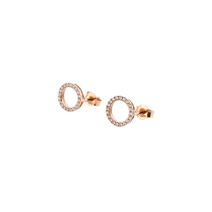 Forever Circle Diamond Stud Earrings