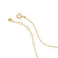 Gold chain necklace on a white background