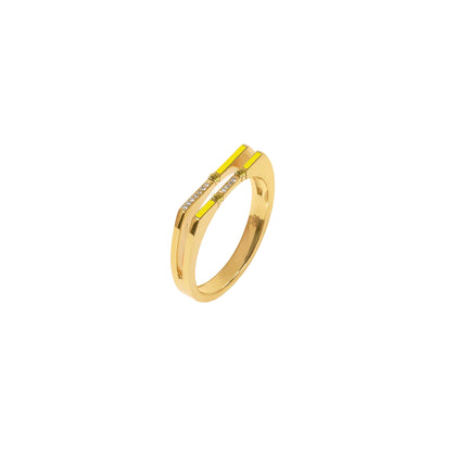 Versa Diamond & Yellow Sapphire Ring