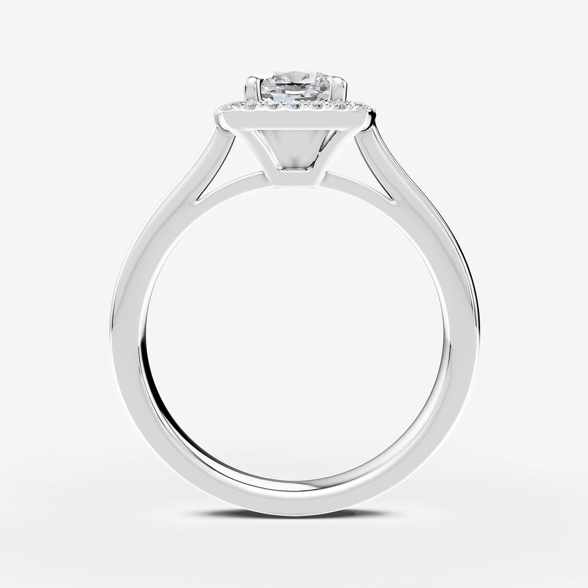 2.01ct Cushion Lab-Grown Diamond Ring — white gold detail view