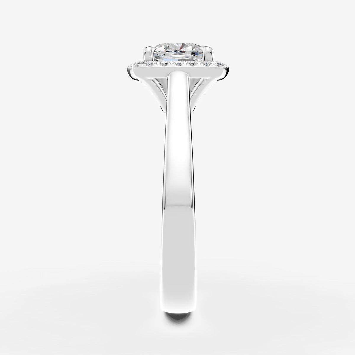 2.01ct Cushion Lab-Grown Diamond Ring — white gold detail view