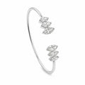 White Drop Marquise Open Cuff in 18K white gold alternate product view