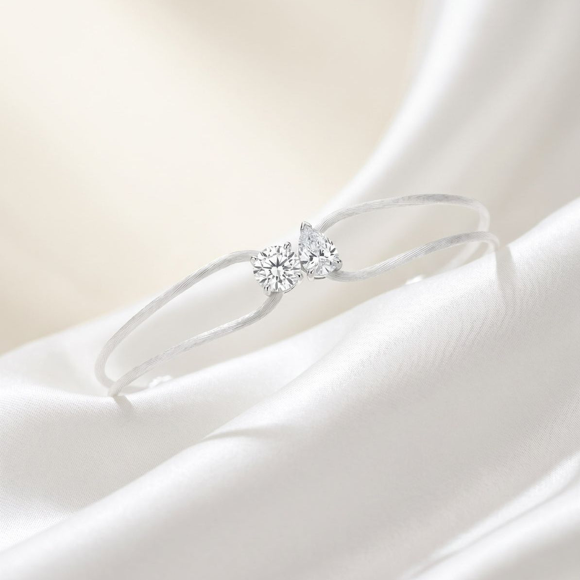 Satin Cord Bracelet Double - Pear